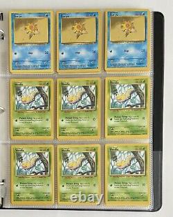 Collection rare de cartes Pokémon Vtg Lot de 180 cartes avec Holos / Rev Holos & Binder