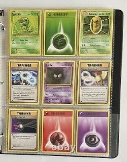 Collection rare de cartes Pokémon Vtg Lot de 180 cartes avec Holos / Rev Holos & Binder