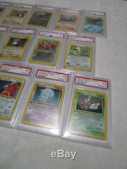 Complet Psa 9 Mint Neo Genesis 1ère Édition Holo Rare Pokemon Cartes 1-19 B40
