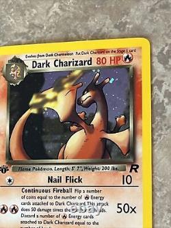 Dark Charizard 4/82 Holo Rare 1ère Édition Team Rocket Set Rare Pokemon Tcg Lp/nm