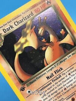 Dark Charizard Pokemon Card Wotc 1ère Édition Team Rocket 4/82 Holo Nm