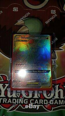 Dracaufeu & Braixen Gx 251/236 Rainbow Hyper Rare Carte Pokemon Cosmic Eclipse