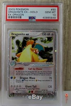 Dragonite Ex Holo Rare 2003 Carte Pokemon 90/97 Ex Ensemble Dragon Psa 10 Gem Mint