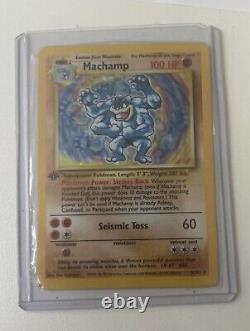 Édition authentique Super Rare Holo Foil Machamp Pokemon Card scellée de 1995