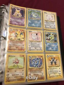 Ensemble De Base Complet Cartes Anciennes De Pokémon Wotc Inc. Charizard 4/102 Holo Rare