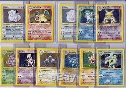 Ensemble De Base Complet Pokémon Original 102/102 Cartes Tous Les Holos Rares Nm-mt Charizard