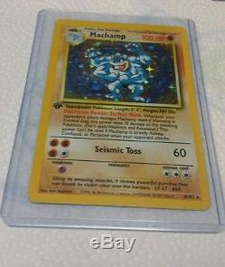 Ensemble De Base Machamp 8/102 1ère Édition Rare Holo Card Wizards 1999 Pokémon