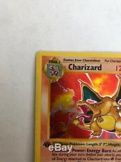 Ensemble De Cartes De Base Pokémon 1st Edition Shadowless Charizard Ultra Rare! Vg