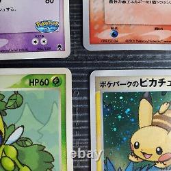 Ensemble de fichiers à feuilles Vintage Pokepark Pikachu Forest 2005, carte promotionnelle japonaise de Pokémon.