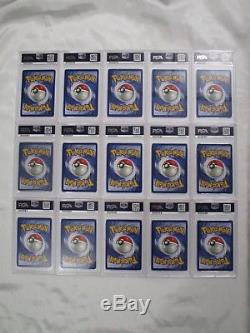 Fossil Complete Lot De 15 Psa 9 Mint Holo Rare 1ère Édition Cartes Pokemon 1-15