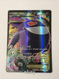 Gengar EX 114/119 Carte Ultra Rare en Art Complet de Pokemon Forces Fantômes XY