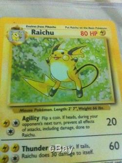 Holographic Raichu Original 1999 Base Set 14/102 Pokemon Card Rare