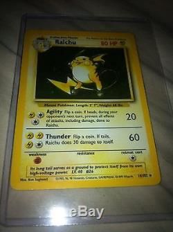 Holographic Raichu Original 1999 Base Set 14/102 Pokemon Card Rare
