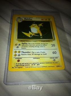 Holok Raichu Original 1999 Base Set 14/102 Pokemon Card Rare
