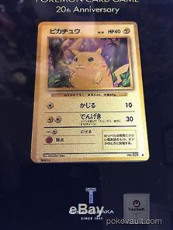 Japan Pokemon Centre 20ème Anniversaire 24 Carat Pikachu Carte Promo
