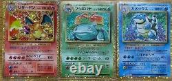 Jeu de cartes Pokémon ensemble classique de Charizard, Blastoise, Venusaur Gosanke japonais