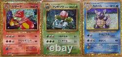 Jeu de cartes Pokémon ensemble classique de Charizard, Blastoise, Venusaur Gosanke japonais