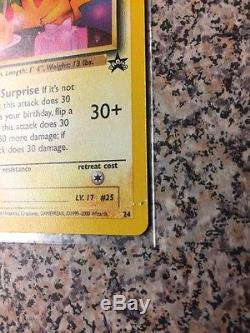 Joyeux Anniversaire De La Carte Pikachu Pokémon Tail Stamp Promo Error Misprint Rare