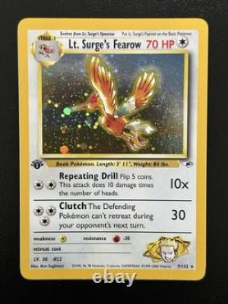LT. SURGE'S FEAROW Carte Pokémon WOTC 1ère Édition Gym Heroes 7/132 HOLO NM (A)