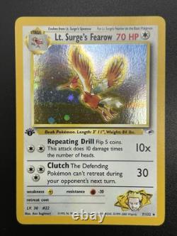 LT. SURGE'S FEAROW Carte Pokémon WOTC 1ère Édition Gym Heroes 7/132 HOLO NM (A)
