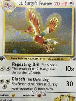 LT. SURGE'S FEAROW Carte Pokémon WOTC 1ère Édition Gym Heroes 7/132 HOLO NM (A)