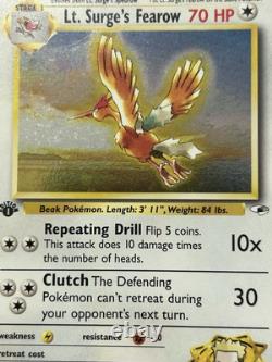 LT. SURGE'S FEAROW Carte Pokémon WOTC 1ère Édition Gym Heroes 7/132 HOLO NM (A)