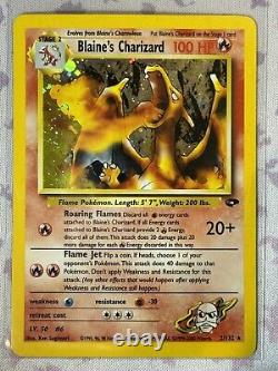 Le Charizard de Blaine - Pokemon vintage (1999) Défi du Gymnase 2/132 (Rare Holo)
