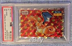 Le Premier Pokémon Charizard 1995 Topsun Holo / Ice Blue Back Psa 10 Gem Mint + 006