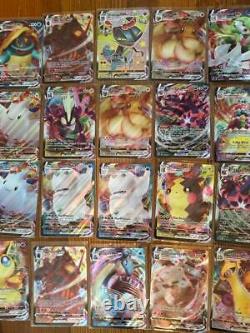 Lot De 10 Cartes Pokemon Avec Ultra Rare V Gx Ex Vmax Full Art Rainbow + 3 Holo Rare