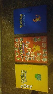 Lot De 3 Mini Reliures De Cartes Pokemon Avec Base Partielle Complète 1ère Eds Holos + Look