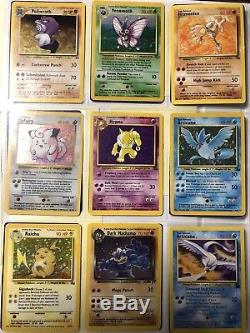 Lot De 95 Cartes Vintage Pokemon Holo, Ensemble De Base Sans Ombres, Tous Sont Rares
