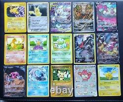 Lot de 21 cartes Pokemon TCG mélangeant des cartes vintage et modernes - État indiqué pour chaque carte