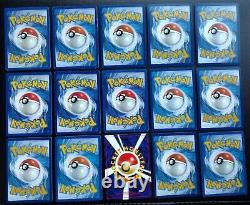 Lot de 21 cartes Pokemon TCG mélangeant des cartes vintage et modernes - État indiqué pour chaque carte