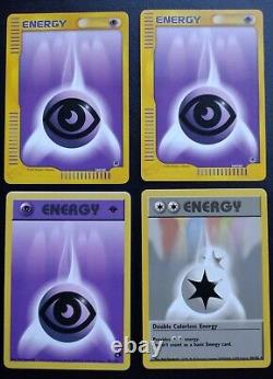 Lot de 21 cartes Pokemon TCG mélangeant des cartes vintage et modernes - État indiqué pour chaque carte