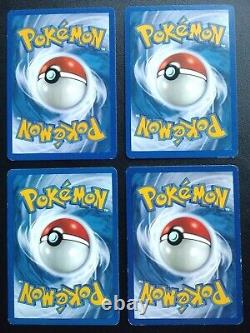 Lot de 21 cartes Pokemon TCG mélangeant des cartes vintage et modernes - État indiqué pour chaque carte