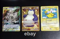 Lot de 3 cartes Pokemon TCG Modern/Vintage avec Art Alternatif, Rare Secrète Dorée et Holo