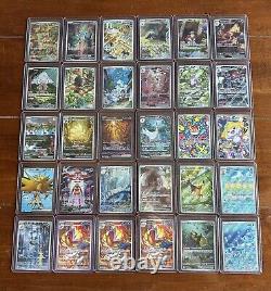 Lot de 30 cartes Pokémon modernes rares en illustration, en excellent état près du neuf