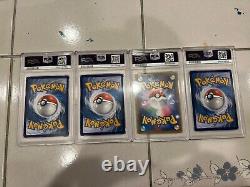 Lot de 4 cartes PSA notées Pokemon TCG Unified Minds/ Cosmic Eclipse Team Up