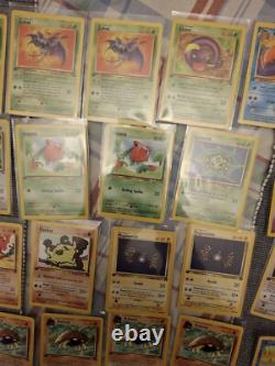 Lot de cartes Pokémon 1ère Édition WotC Anglais 64 Cartes Communes Peu Communes Rares LP-HP LIRE