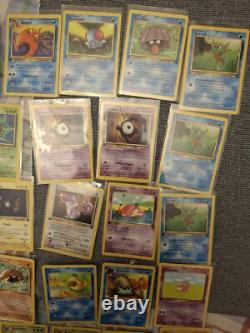 Lot de cartes Pokémon 1ère Édition WotC Anglais 64 Cartes Communes Peu Communes Rares LP-HP LIRE