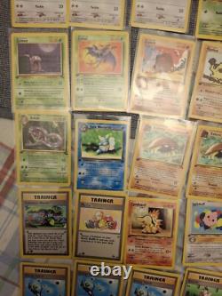 Lot de cartes Pokémon 1ère Édition WotC Anglais 64 Cartes Communes Peu Communes Rares LP-HP LIRE
