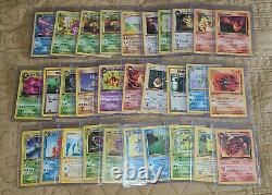 Lot de cartes Pokemon Holo vintage 30 1ère édition anglais WOTC non Holo Team Rocket+