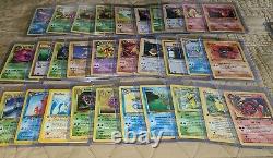 Lot de cartes Pokemon Holo vintage 30 1ère édition anglais WOTC non Holo Team Rocket+