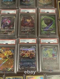 Lot de cartes Pokémon TCG. 23 cartes classées et 50 cartes Pokémon collectionnables non classées.