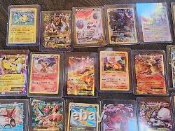 Lot de cartes Pokemon TCG Charizard Pikachu Boîte de collection Lunch Fossil Rare