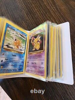 Lot de cartes Pokemon TCG Charizard Pikachu Boîte de collection Lunch Fossil Rare