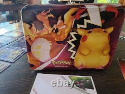 Lot de cartes Pokemon TCG Charizard Pikachu Boîte de collection Lunch Fossil Rare