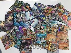 Lot en gros de cartes Pokemon 100 ULTRA RARE V/GX/EX seulement Liquidation Réelle