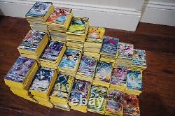 Lot en vrac de 1000 cartes Pokémon authentiques, toutes en holographique et holographique, comprenant 20 ultra rares
