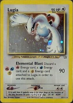 Lugia 9/111 Néo Génésis Joué Vintage Wotc Carte Pokemon 2000 TCG